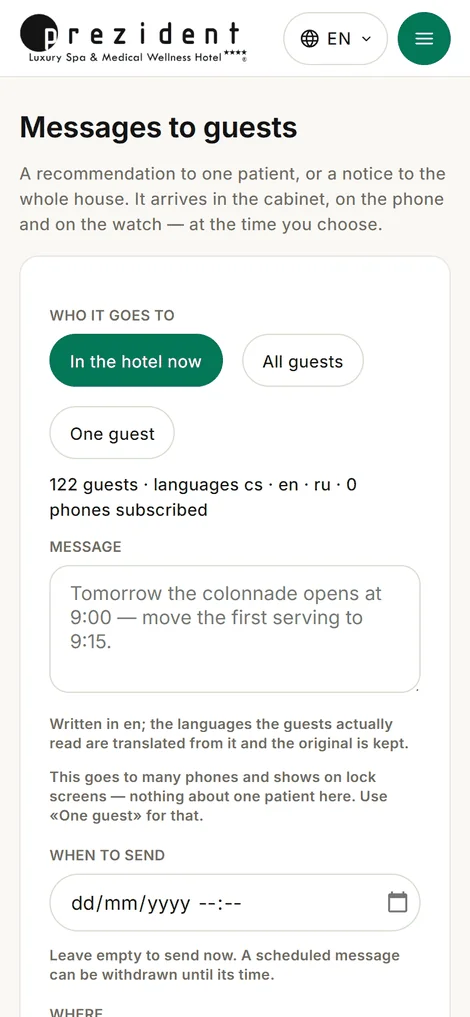 Messages: audience, time, channels and both texts