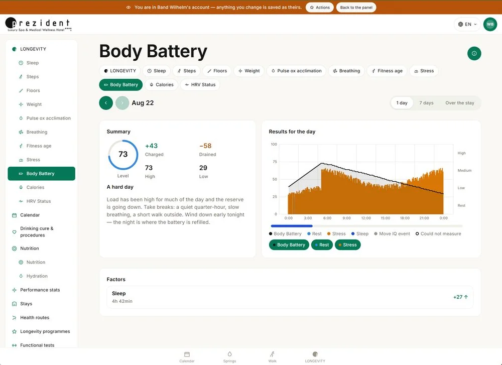 Body Battery: koľko energie noc priniesla a kam cez deň odišla